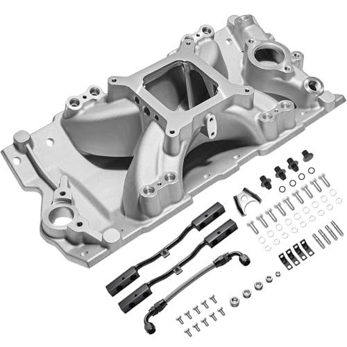 300-260 4150 Intake Manifold EFI Multi-port with Fuel Rails Single Plane Aluminum Compatible with Chevy Small Block 350 305 307 327 400 283 265 302 V8 SBC for C/K GMC Olds Suburban Blazer Camaro