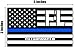 Clearwater FL Florida Pinellas County Thin Blue Line Stealthy USA Flag - Honoring Law Enforcement Officers Flags - Blue Lives Matter Euro Decal Bumper Sticker 3M Vinyl 3