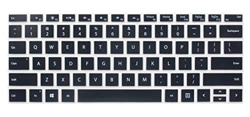 UHamn Silicone Keyboard Protective Skin Cover Compatible with 2019 Microsoft Surface Pro 7, 2016-2018 Surface Pro 4 / Pro 5 / Pro 6 (Black)