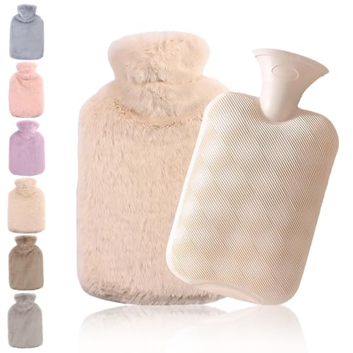 湯たんぽ 注水式 1L/2L大容量 ゆたんぽ エコ湯タンポ お湯入れ やわらか もふもふ 湯たんぽカバー付き 電気不要 防寒グッズ 冷え対策 冬プレゼント