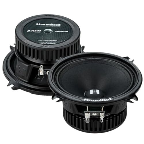 Deaf Bonce Hannibal HM-50S | 5.2” Mid-Range Car Speakers (Pair) – 50W RMS / 100W Max, 4 Ohm, Wide Frequency Response