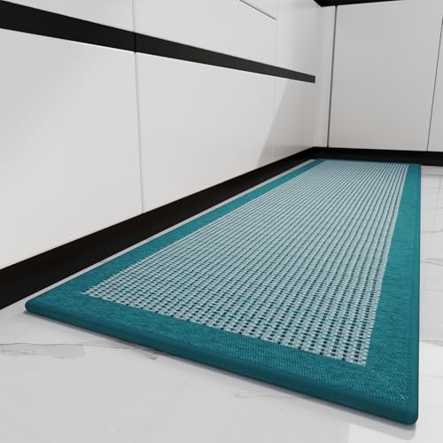 PADOOR Kitchen Mats for Floor, 20"x32" Kitchen Rugs Non Slip Washable, Teal