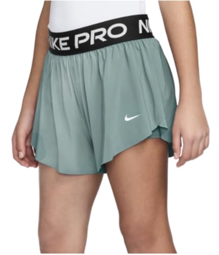 Nike Girls' Pro Dri-FIT 2-in-1 Shorts (Little Big Kid), Cannon/Black/White