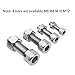 Rrina 4Pcs 304 Stainless Steel Cylindrical Hollow Hexagon Socket Screw Lamp Threading Through Hole Bolt with Nut (M10x30)
