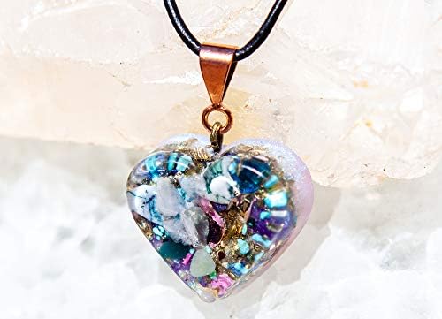 Fairy Crystals Orgonite Necklace/Heart Chakra/Orgone Pendant