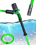Corisrx Fish Tank Gravel Cleaner Vacuum - Labor-Saving 4 in 1 Compacted Aquarium Water Changer Filter Kit, No Spill 5 ft Water Hose Sand Vacuum, Aquarium Drain Pump Siphon - Gravel Vacuum (14"-19")