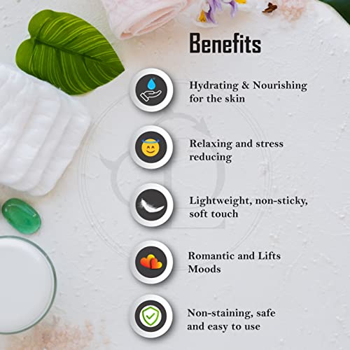 Organic - Lavender Floral Edible Full Body Massage Oil - Relaxing, Calming | No Stain & Non-Sticky |With Fractionated Coconut Oil, Orange Blossom & Lavender Oil - 4.05 Fl Oz #TOP2