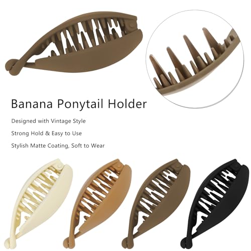 Pinzas Small Matte Banana para cabello, fuerte sujeción miniatura 6