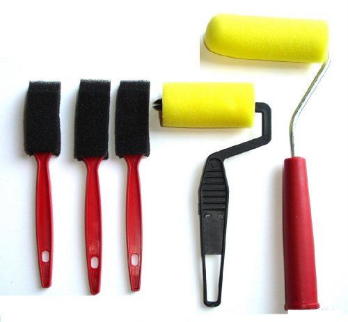 Set of 5 Foam Sponge Paint Rollers Art Craft Wall Painting Brush