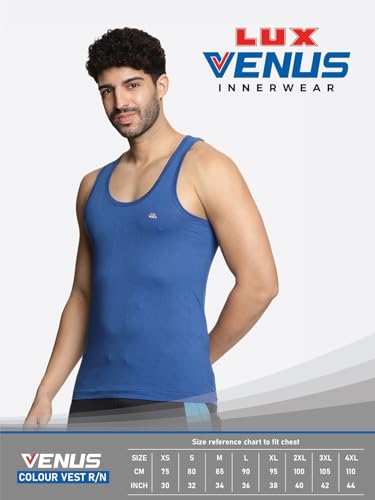 Image of LUX VENUS Men's Vest - 100% Cotton Premium Baniyan (Color May Vary)