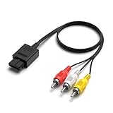 Y.D.F AV Cable for N64, AV Cable Composite Video Cord Compatible with N64 /SNES/NGC/SFC 6 Feet (Plug and Play)