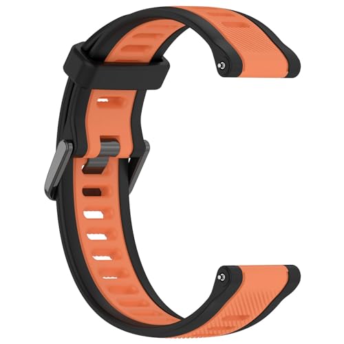 Silikon Armband f&uuml;r Garmin Forerunner 165/Forerunner 165 Music, 20mm Wasserdichte Weiche Ersatzriemen, Weiches Silikon Ersatzarmband Uhrenarmband Sportarmband f&uuml;r Damen Herren, Orange