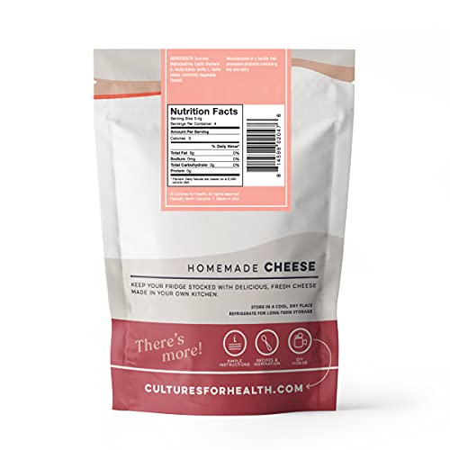 Cultures for Health Cream Cheese Starter Culture | 4 Non-GMO Direct-Set Packets & 2 Vegetable Rennet Tablets | DIY Creamy Spread for Bagels, Appetizers, Dips & Cupcake Frosting