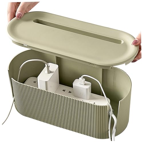 Caja de gestión de Cables con Tapa y Ranura de de con Orificio Transpirable Organizador de Antideslizante