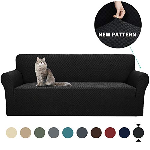 YEMYHOM Couch Cover Latest Jacquard Design High Stretch Sofa Covers for 3 Cushion