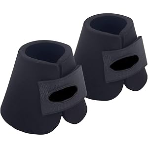 Horse Overreach Boots,Superb Protection, Durability & Comfort, Quick Wrap Hook & Loop, 2 Pack-One Piece Suit Style