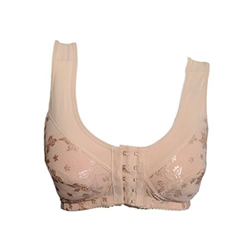 Vorderverschluss BH Mastektomie BH Tasche BH für Silikon Brustformen Bequeme Unterwäsche8415 (44A, Rosa)