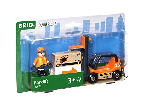 BRIO World 33573 - Wooden Toy Train Fork Lift Set - Interactive Play for Toddlers | Enhances Motor Skills | Safe & Compliant with All Safety Standards | Ideal for Kids Ages 3 and Up - Image 3