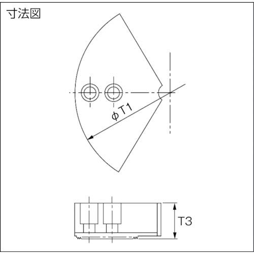 THE CUT 円形生爪 北川製 10インチ チャック用 TKR1060