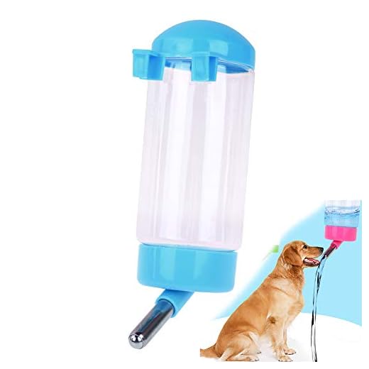 Hilai Botella de Agua para Mascotas, 500 ML, dispensador de Bebidas para Cachorros, Gatos, Conejos, Pequeños Animales, Alimentación automática de Agua (Rosa)
