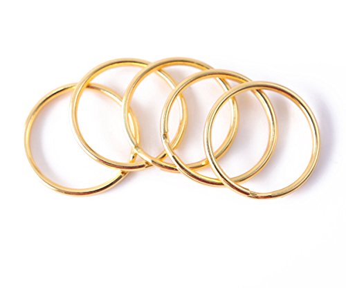 Shapenty 1 Inch/25Mm Round Edged Metal Split Key Ring Chain Clip Connector Bulk For Car Home Keys Organization And Diy Art Craft Project (Gold, 100Pcs) #TOP3