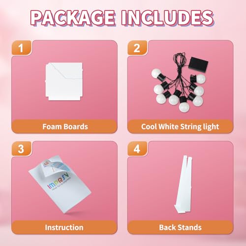 Marquee Numbers Large 40th-Birthday Decorations: 3ft Light up Number Balloon for Party Big 40 Year Old Women Men Birthday Decoration Anniversary Foam Board Wall Number 40 by imprsv - Image 4