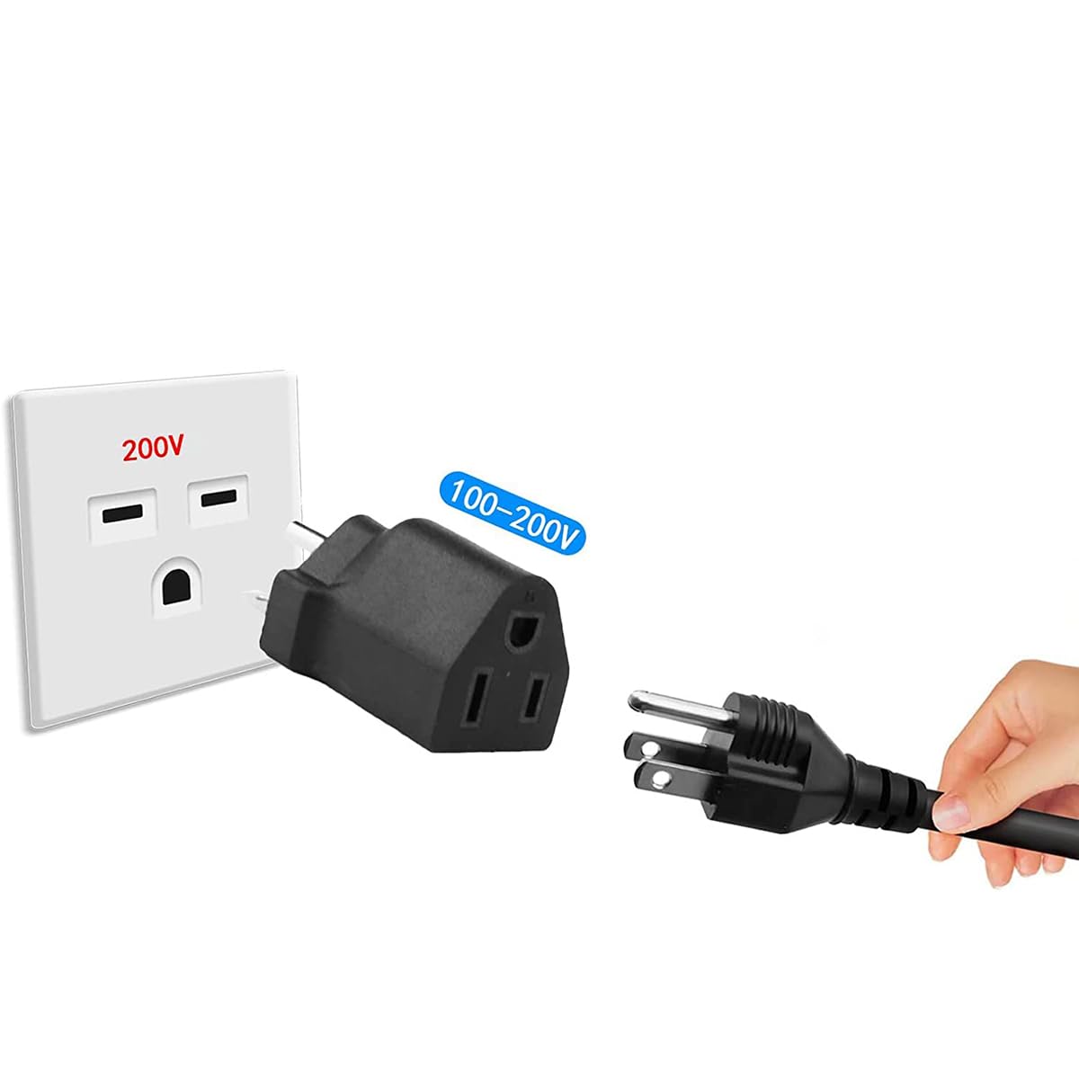 Amazon.co.jp: 日米兼用 電源変換アダプタ NEMA5-15P 6-15Pプラグから6