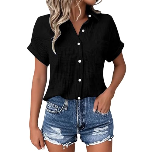 Chemisiers et blouses chic manches courtes col revers été
