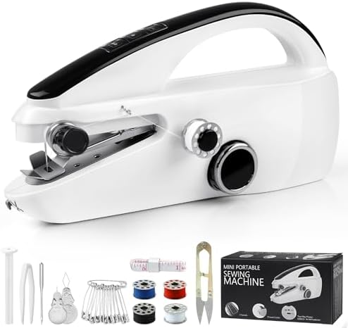 Handheld Sewing Machine, Dual Speed Hand Sewing Machine, Portable Sewing Machine Handheld Mini Sewing Machine for Beginners, Adults, DIY, Home, Travel