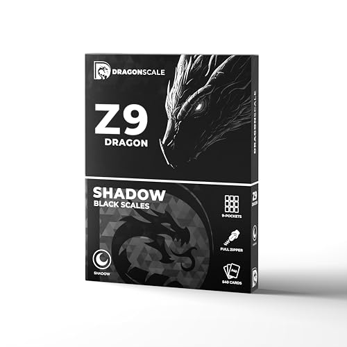 Dragonscale 540 Pockets Trading Card Binder, 30 Double Sided Pages, 9 Pockets Per Page, Premium Sleeves Protect and Display Sports Cards, Game Cards - Onyx Black by Dragonscale - Image 3