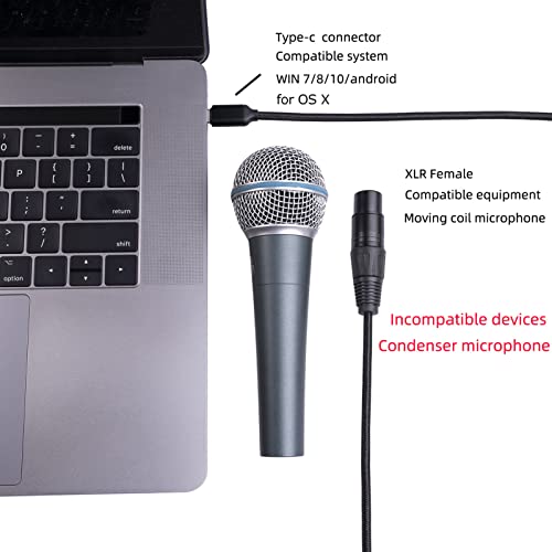 XLR to USB C Microphone Cable, USB C Microphone Cable Plug and Play Sturdy for Stage (2m/6 56ft) by Demeras - Image 4