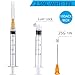 100 Pack Disposable 2.5ml/cc Lab Syringes with 25Ga 1 Inch Needle Luer Lock, Individually Sealed Packed