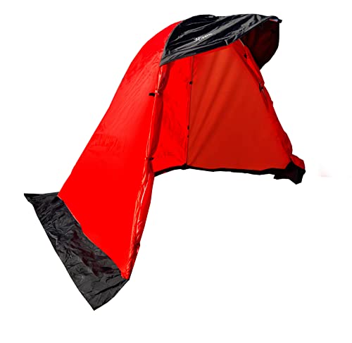 FISSION - Storm Safe Beach Shelter Waterproof PU 5000 Hydrostatic Head & Double Taped Seams Sand Skirt & Cam Lock Adjustable Legs - Severe Weather Protection for Coastal Shore Fishing [27-3110]