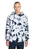 Urban Classics Velvet Tie Dye Hoodie Sudadera con Capucha, Multicolor (Wht/Indigo 01464), L para Hombre