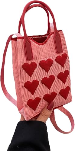 Image of Kawn Crochet Wrist Handbag for Women Wristlet Sleeve Knot Pouch Portable knitted breathable lightweight foldable Casual Small Purse Cute Tote Bag For Shopping, Dating, Travel