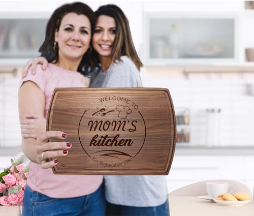 Tabla de cortar rectangular de madera personalizada miniatura 4