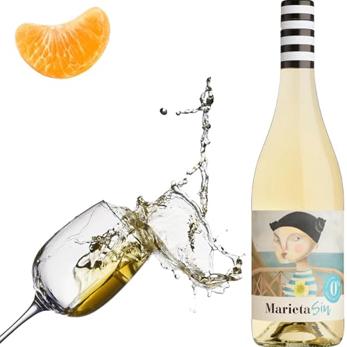 Martín Códax - Vino Blanco Sin Alcohol Marieta Sin | 75 cl | 100% Albariño | Aromas cítricos y florales | Vegano | Ideal para mariscos y cocina asiática | 1 Botella 75cl