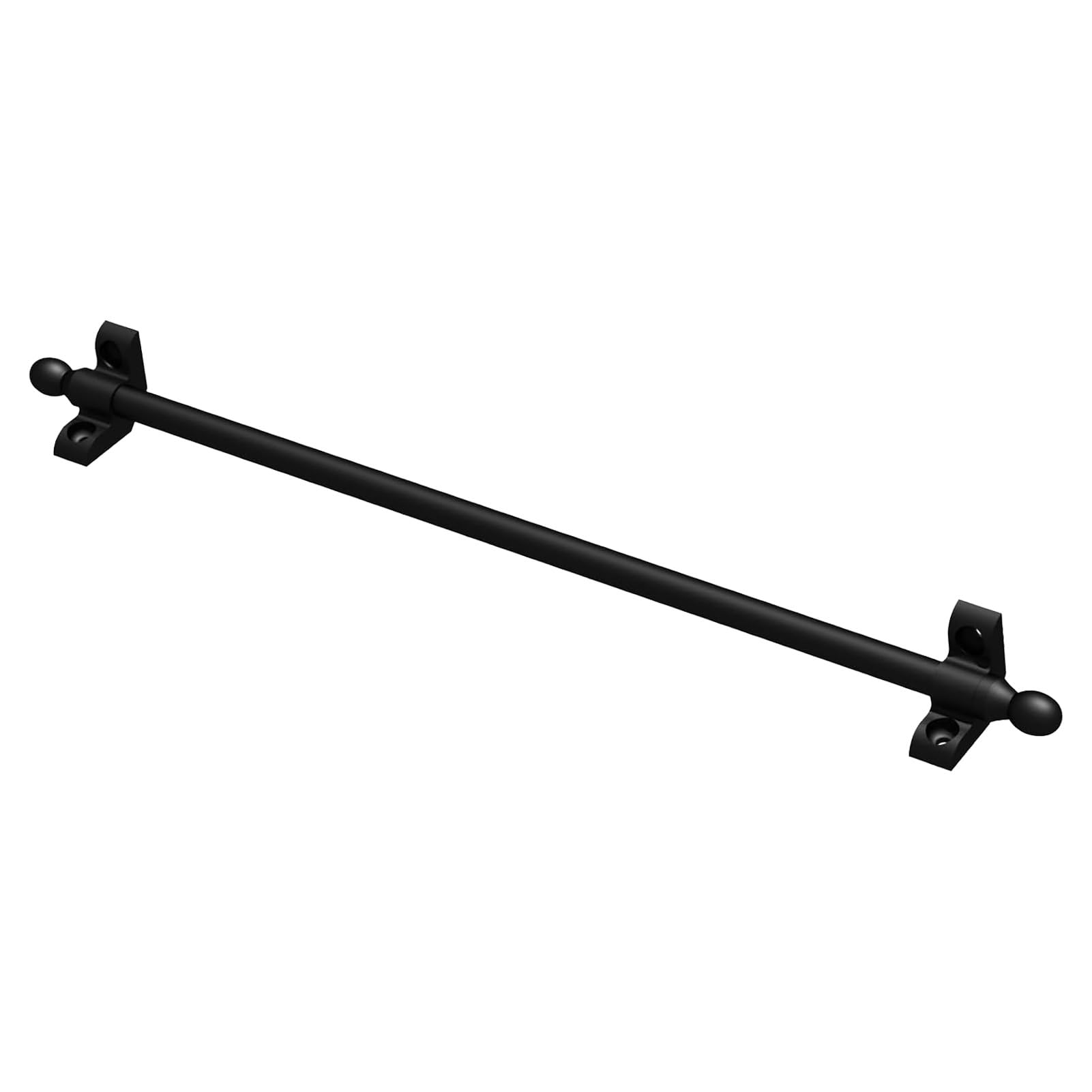 Paquete de 13 varillas de latón para alfombras de pasillo, juego de varillas decorativas de 30 pulgadas con remates ovalados y soportes para el hogar, hoteles, cines, color negro, ideal para