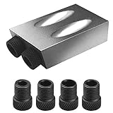 【Adaptador de 3 tamaños】 La guía de tornillo de bolsillo se suministra con 6 adaptadores de broca de 3 tamaños (6/8/10 mm). Puede elegir el adaptador adecuado según el tamaño del pozo que necesite.