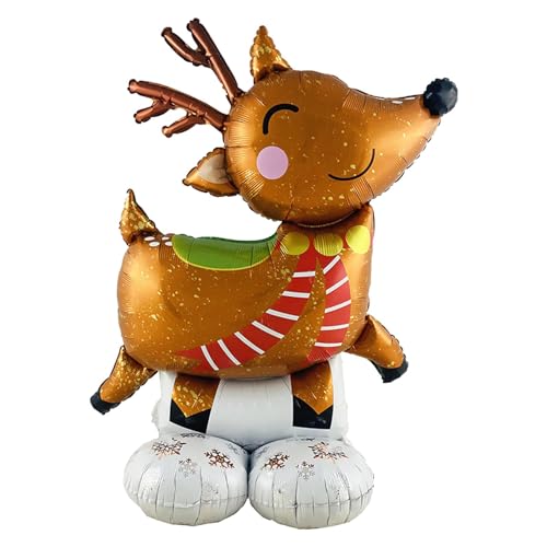 Eigell 大きなクリスマス飾り付け バルーン エルク風船飾り 豪華 巨大 トナカイ クリスマススタンディングバルーン Christmas 装飾 デコレーション雰囲気満点 パーティーグッズ 学園祭 イベント 誕生日 結婚式 クリスマスパーティー 飾り 写