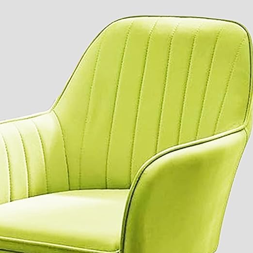 Image of Set of 2 Velvet Dining Chairs, Cushion Seat Chair for Living Room Bedroom Restaurant, Modern Contemporary Upholstered with Polished Rosegold Metal Legs (Parrot Green)