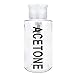 PANA Brand 10oz. (Quantity: 1 Pieces) Acetone Labeled Liquid Push Down Pump Dispenser Bottle (Clear)