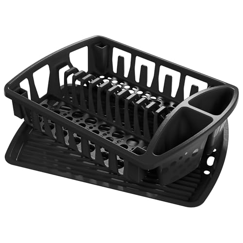 La Mejor Selección de Secador de trastes - solo los mejores. 45 Torosqui | Escurridor de Platos 1 Piso | Seca Platos de plastico | Ideal para tu Cocina | Organizador de Trastes | Escurridor de Cubiertos Integrado (1, Negro)