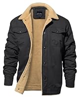 Warm and Comfortable:Men's winter coat is made of high quality cotton and polyester,classic fleece cargo style combine military jacket design,keeps you warm in cold weather and winter outdoor sports Cycling Jacket:Button closure,long sleeve,lapel col...