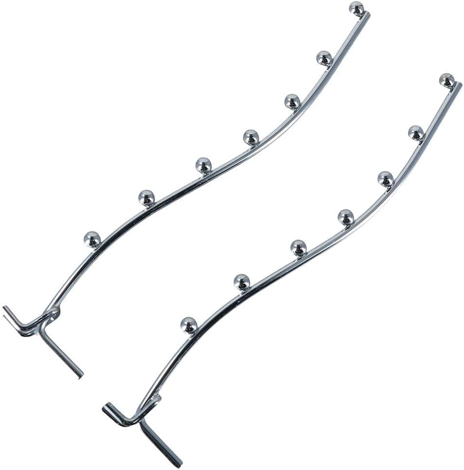 FEIYING ペグボードフック 5個 高耐久 金属製 ペグボード 棚フック 7つのステーションウォーターフォールフック ホームスト