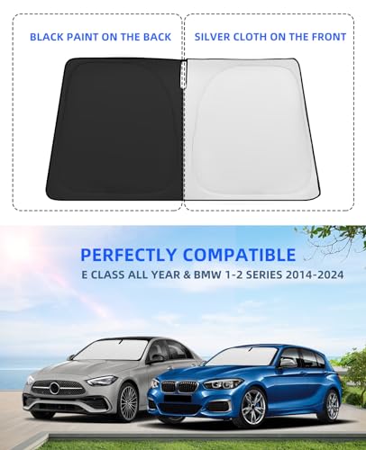 Sun Shade Windshield Sunshade for 2019 2020 2021 2022 2023 2024 Mercedes Benz SLC E-Class E200 E260 E300 E350 Coupe Sun Visor,Front Window Shield Cover Protector 240T Reflective Car Accessories