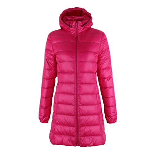 Manteau en duvet pour femme grande taille rose XXL contre le froid intense