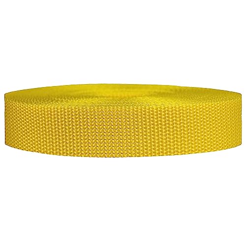 Strapworks Heavyweight Polypropylene Webbing - Heavy Duty Poly Strapping for Outdoor DIY Gear Repair 1.5 Inch x 10 Yards, Yellow