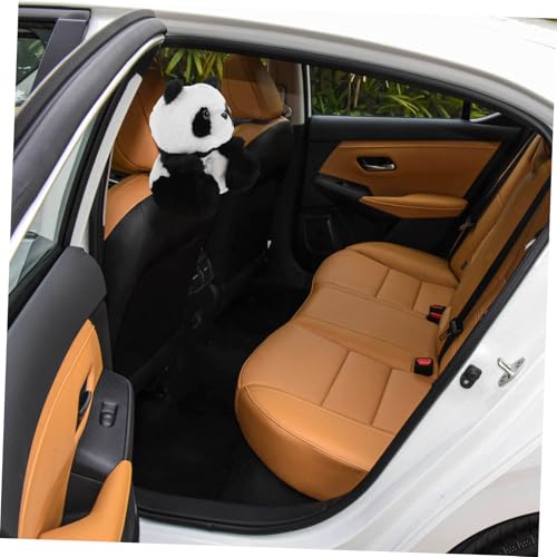 Boîte à mouchoirs voiture panda en peluche lavable créative et robuste - 5