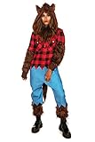 Tipsy Elves Classic Monster Halloween Werewolf Costume Scary Jumpsuit Full Moon Wolf Creature for Women Size Small